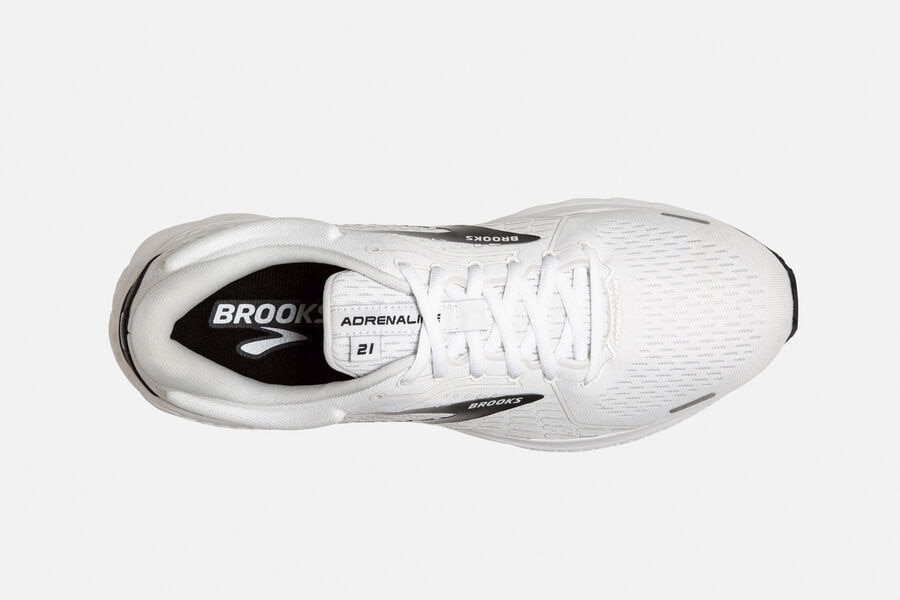 Brooks Adrenaline GTS 21 Road Running Shoes - Mens - White/Black - SX0581743